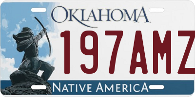 OK license plate 197AMZ