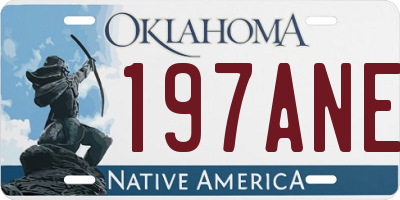 OK license plate 197ANE