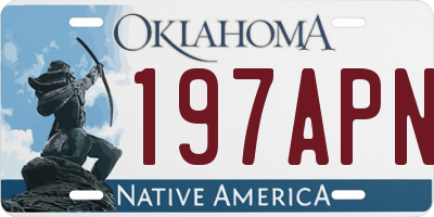 OK license plate 197APN