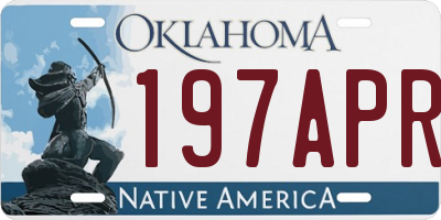 OK license plate 197APR