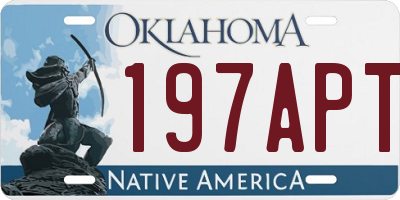 OK license plate 197APT