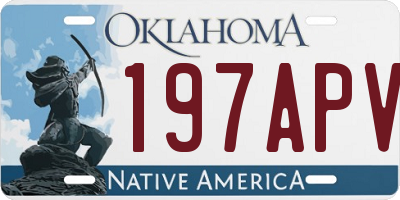 OK license plate 197APV