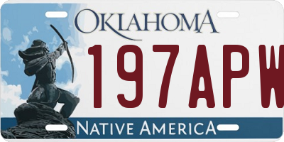 OK license plate 197APW