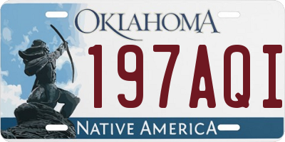 OK license plate 197AQI