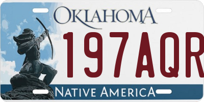 OK license plate 197AQR