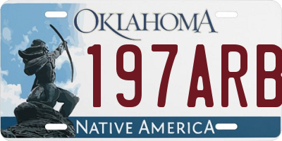 OK license plate 197ARB