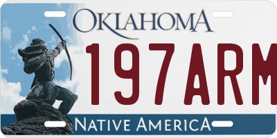 OK license plate 197ARM