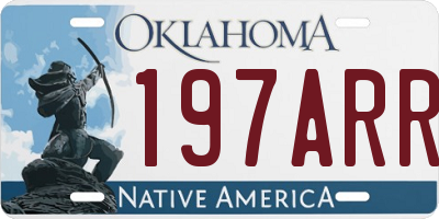 OK license plate 197ARR
