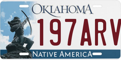 OK license plate 197ARV