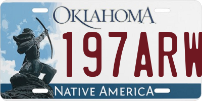 OK license plate 197ARW
