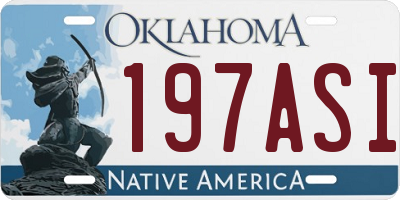 OK license plate 197ASI