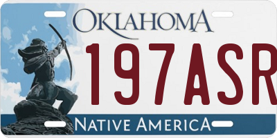 OK license plate 197ASR