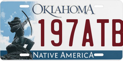 OK license plate 197ATB