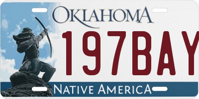 OK license plate 197BAY