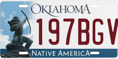 OK license plate 197BGV