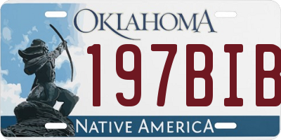 OK license plate 197BIB