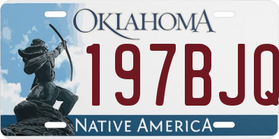 OK license plate 197BJQ