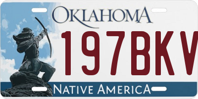 OK license plate 197BKV