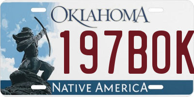 OK license plate 197BOK
