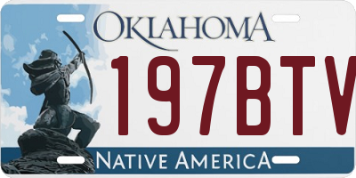 OK license plate 197BTV