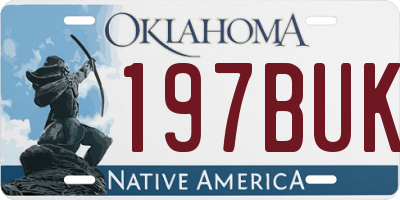 OK license plate 197BUK