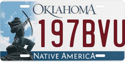 OK license plate 197BVU