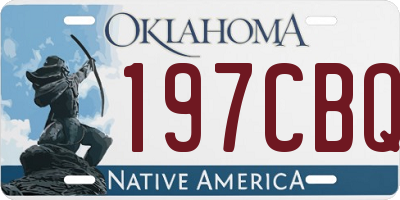 OK license plate 197CBQ