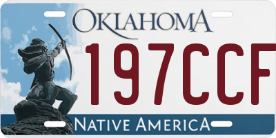 OK license plate 197CCF