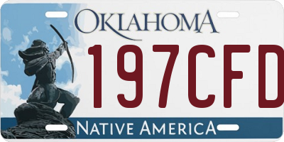 OK license plate 197CFD