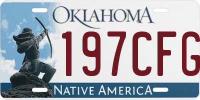 OK license plate 197CFG
