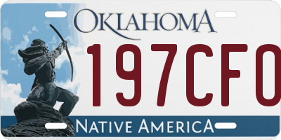 OK license plate 197CFO