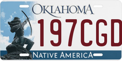 OK license plate 197CGD