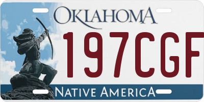 OK license plate 197CGF