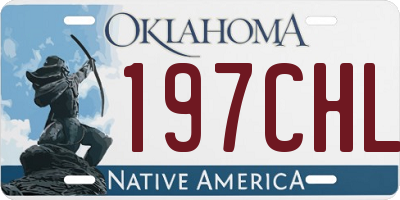OK license plate 197CHL