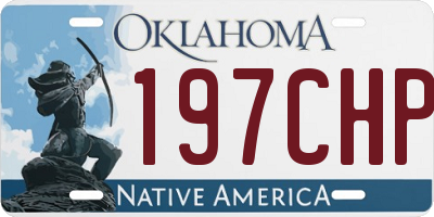 OK license plate 197CHP