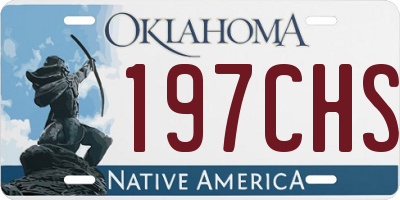 OK license plate 197CHS