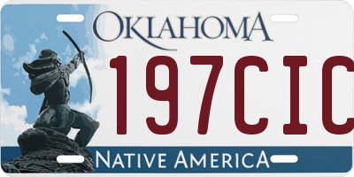 OK license plate 197CIC