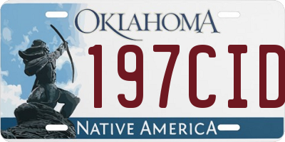 OK license plate 197CID