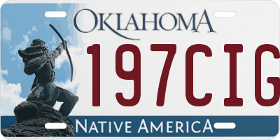 OK license plate 197CIG