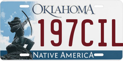 OK license plate 197CIL