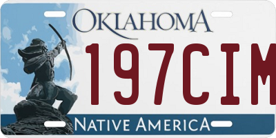 OK license plate 197CIM