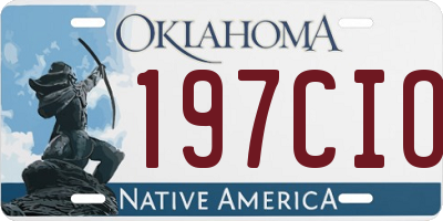 OK license plate 197CIO