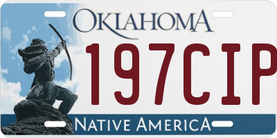OK license plate 197CIP
