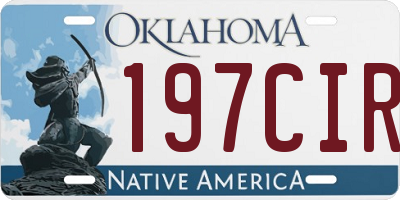 OK license plate 197CIR