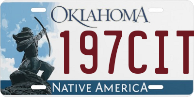 OK license plate 197CIT