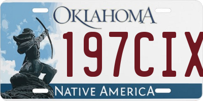 OK license plate 197CIX