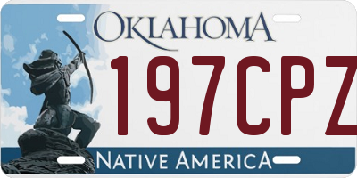 OK license plate 197CPZ