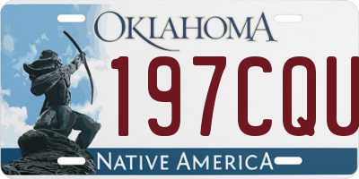 OK license plate 197CQU