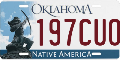 OK license plate 197CUO