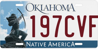 OK license plate 197CVF